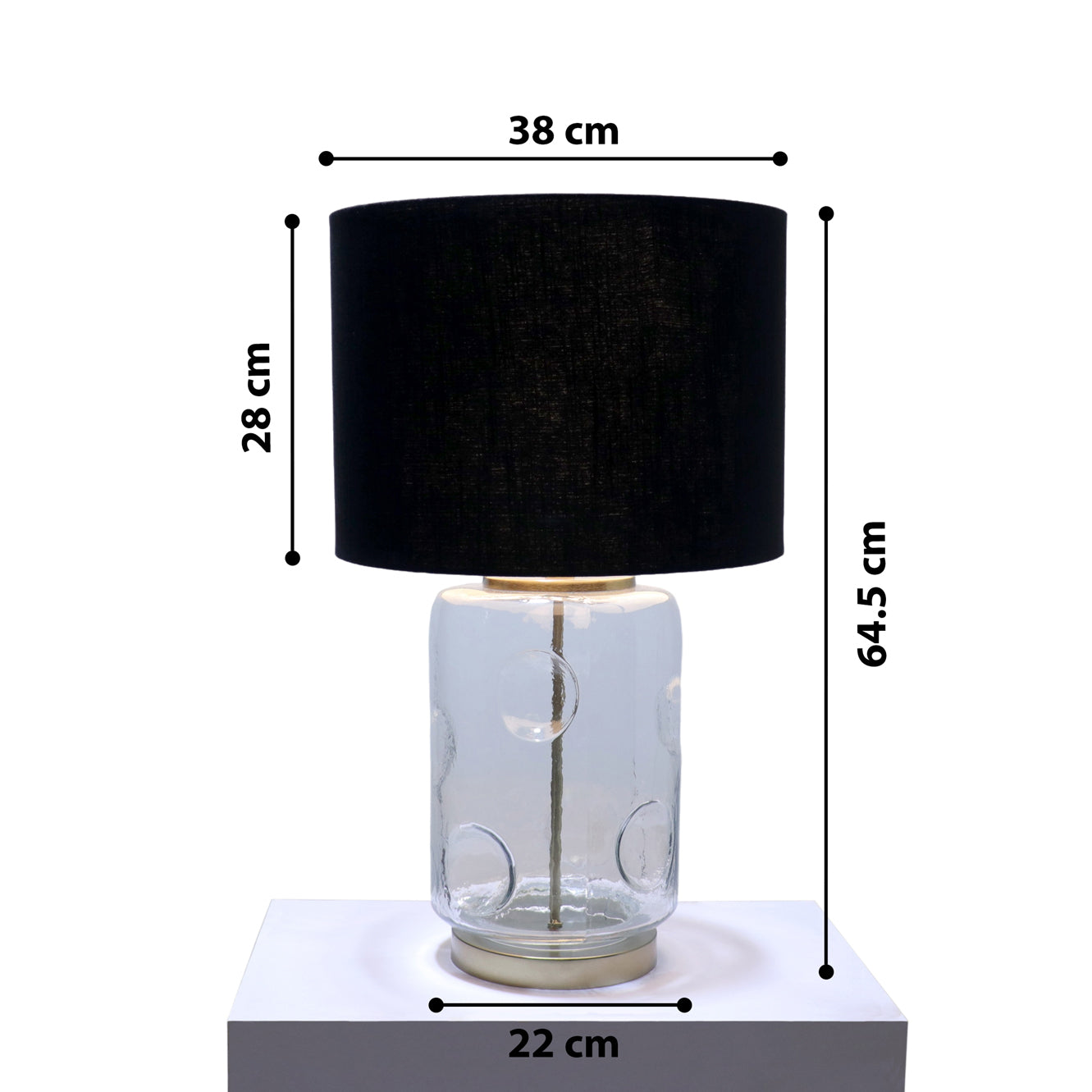 Glanz Glass Table Lamp by homeblitz.in