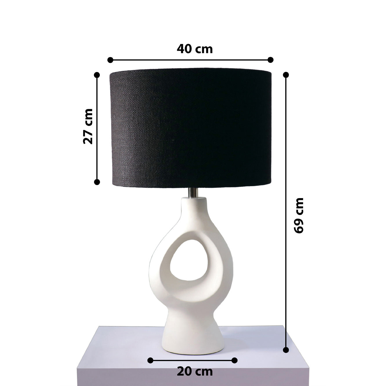 Void Ceramic Table Lamp by homeblitz.in