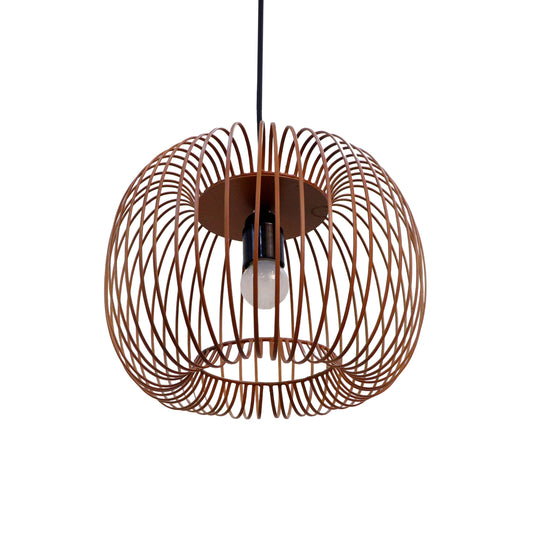 Zura Bubble Pressed Brown Hanging Lamp by homeblitz.in