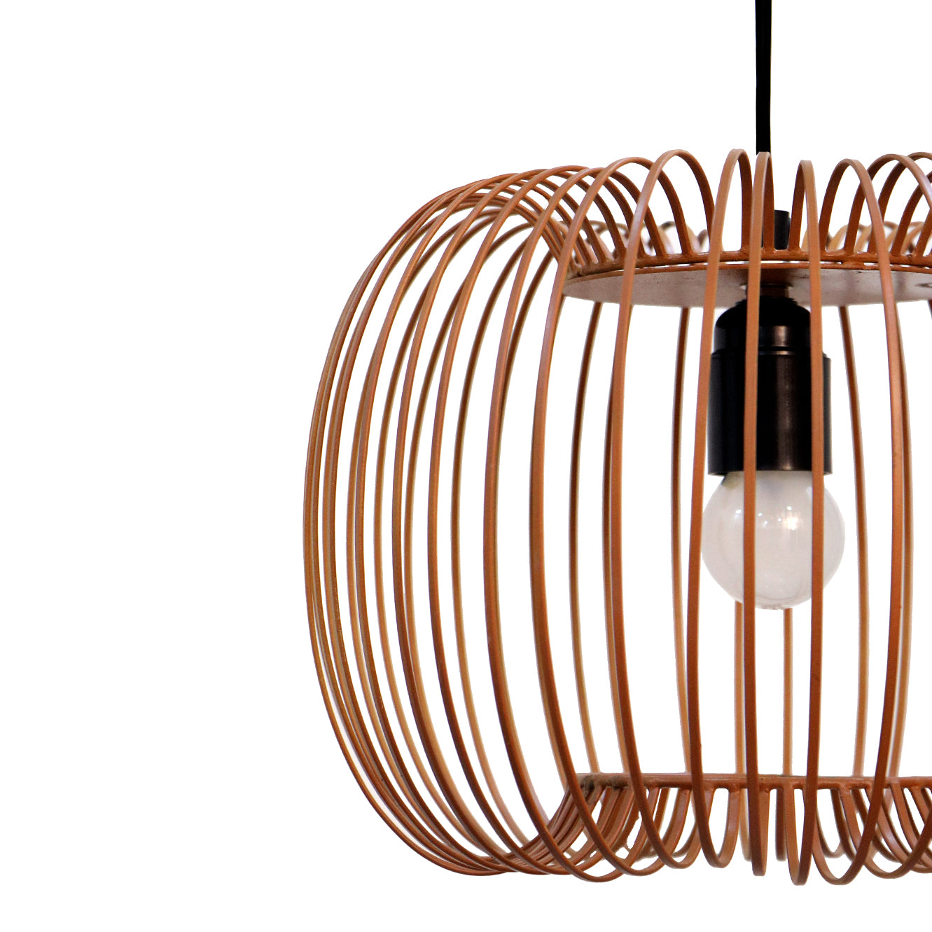 Zura Bubble Pressed Brown Hanging Lamp by homeblitz.in