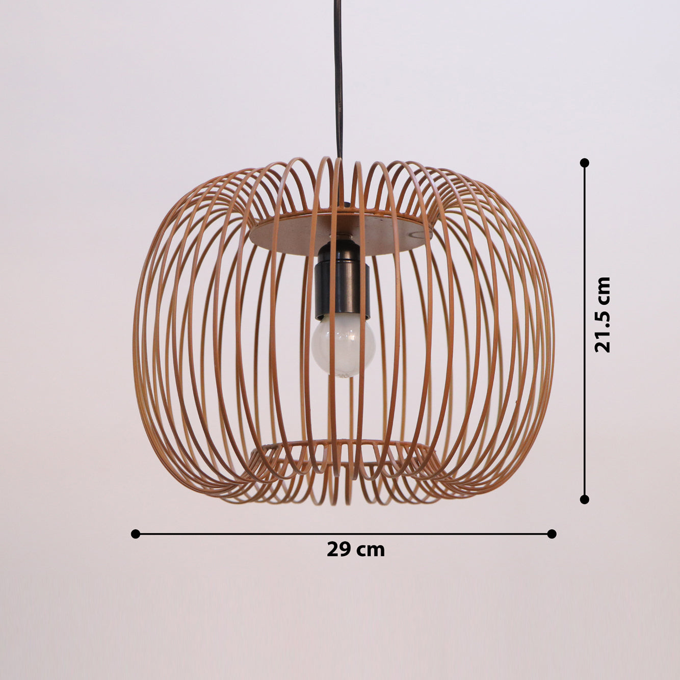 Zura Bubble Pressed Brown Hanging Lamp by homeblitz.in